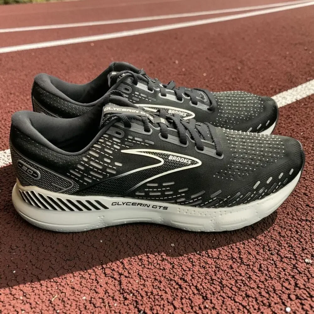 Brooks Glycerin GTS 20 Men’s 10.5 D Black Running Shoes DNA LOFT Support